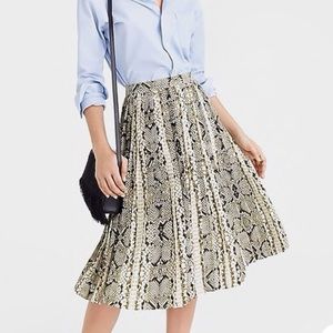 J. Crew Midi Snake Print Skirt